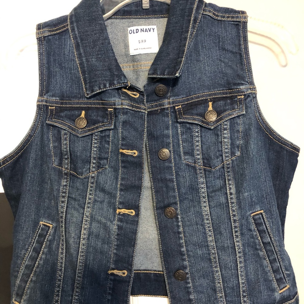 Old Navy denim vest.